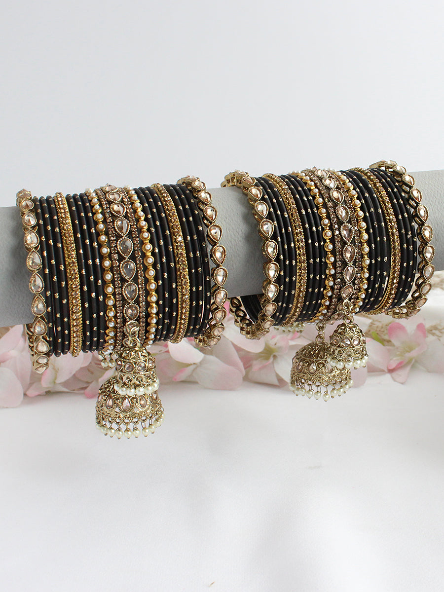 Shyamli Bangle Set / Stack-Black