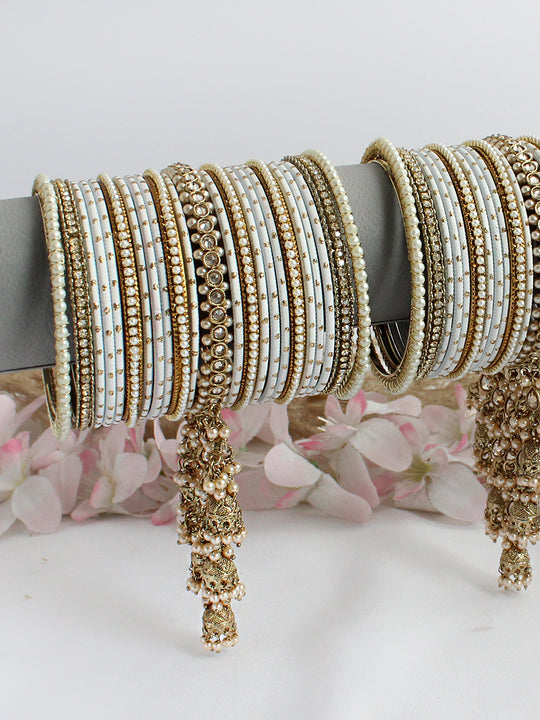 Mishtha Bangle Set / Stack-white
