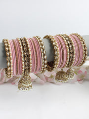 Navisha Bangle Set / Stack-Pastel Pink