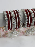 Malishka Bangle Set / Stack-Maroon