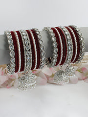 Malishka Bangle Set / Stack-Maroon