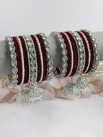 Malishka Bangle Set / Stack-Maroon