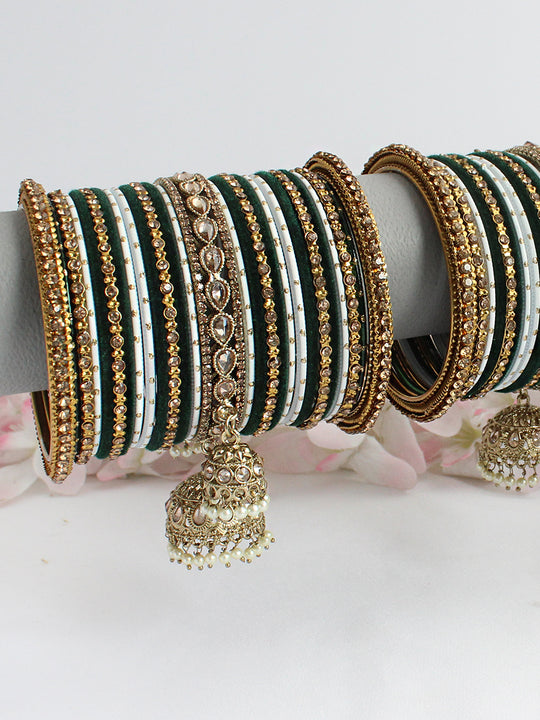 Ishleen Bangle set-Green 