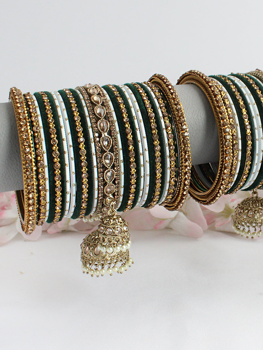 Ishleen Bangle set-Green 