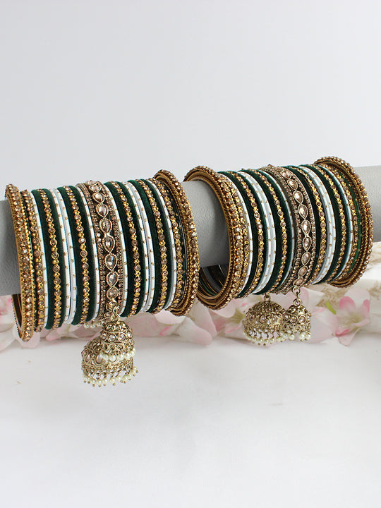 Ishleen Bangle set-Green 