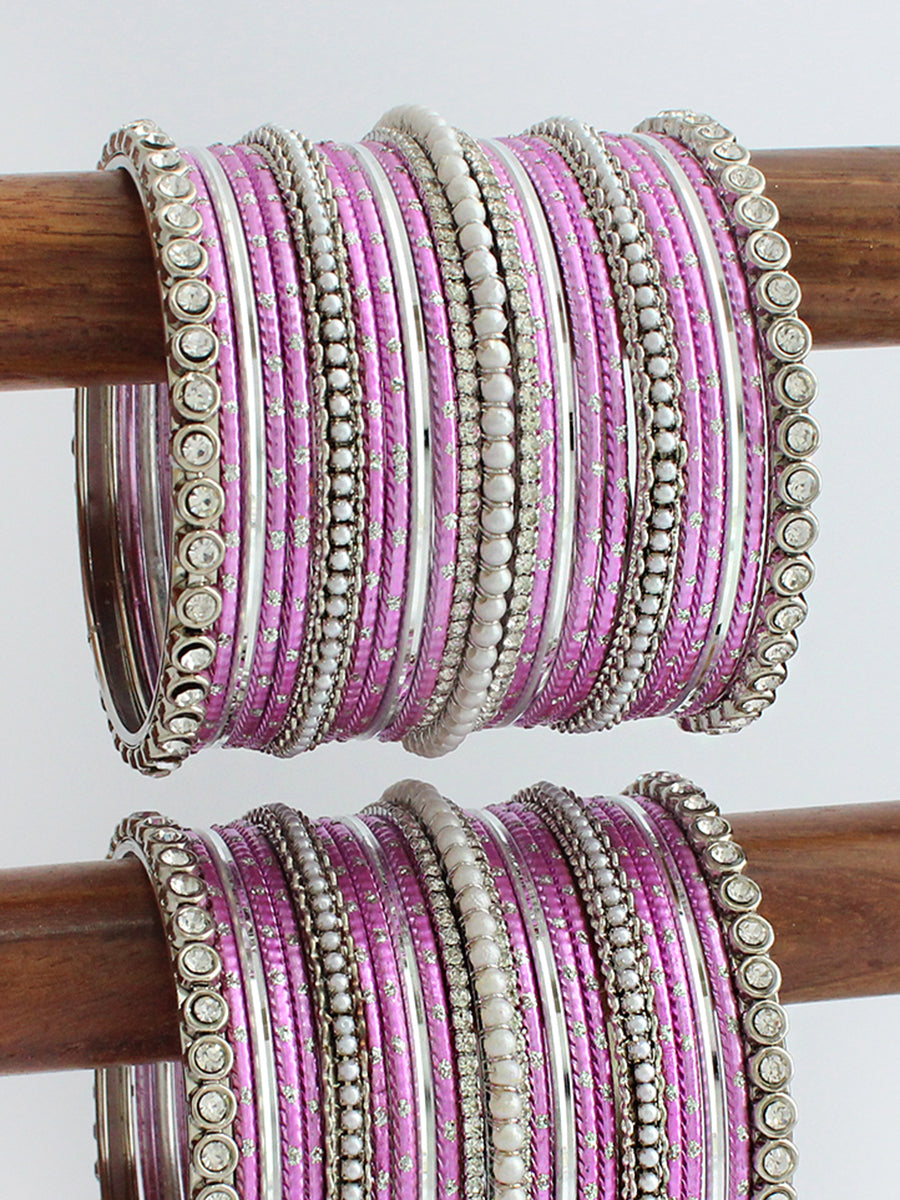 Shyla Bangle Set / Stack-Pink