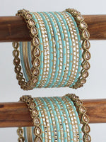 Afsana Bangle Set / Stack-Turquoise
