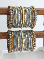 Ahna Bangle Set / Stack-Grey