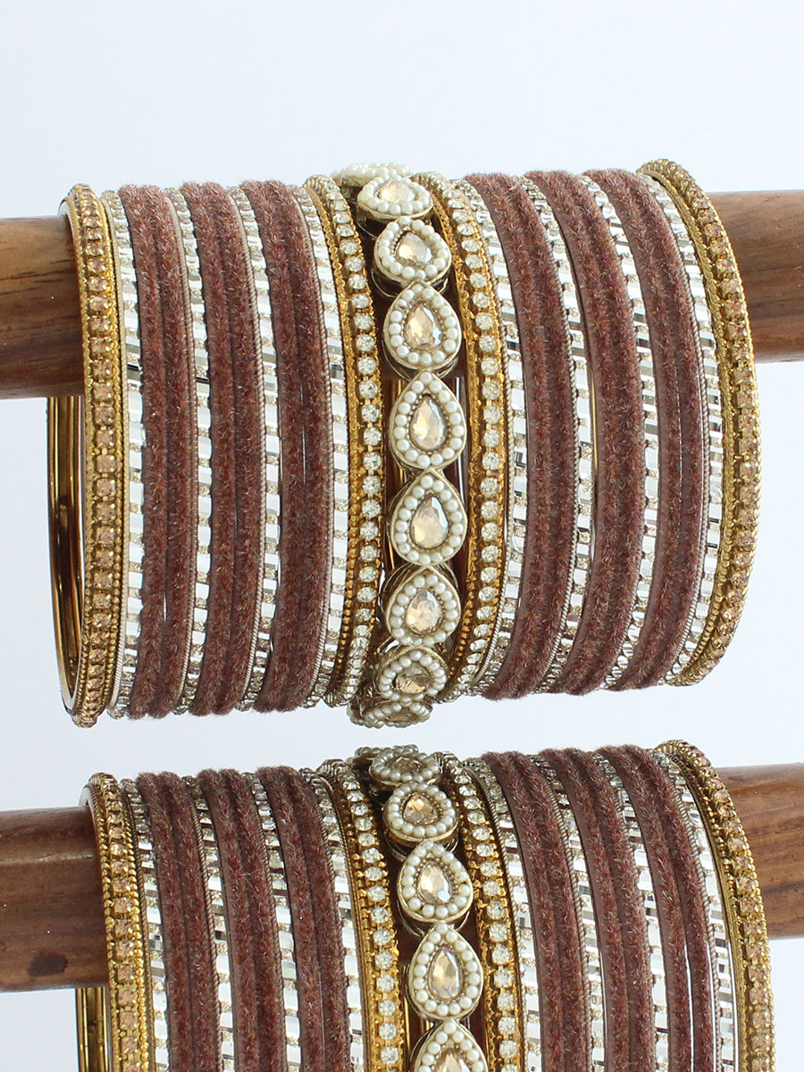 Khushboo Bangle Set / Stack-Brown