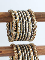 Afsana Bangle Set / Stack-Black