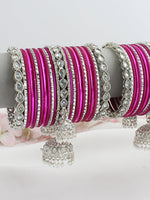 Jiya Bangle Set / Stack -Hot Pink
