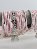 Zoha Bangle Set / Stack-Pastel Pink