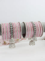 Zoha Bangle Set / Stack-Pastel Pink