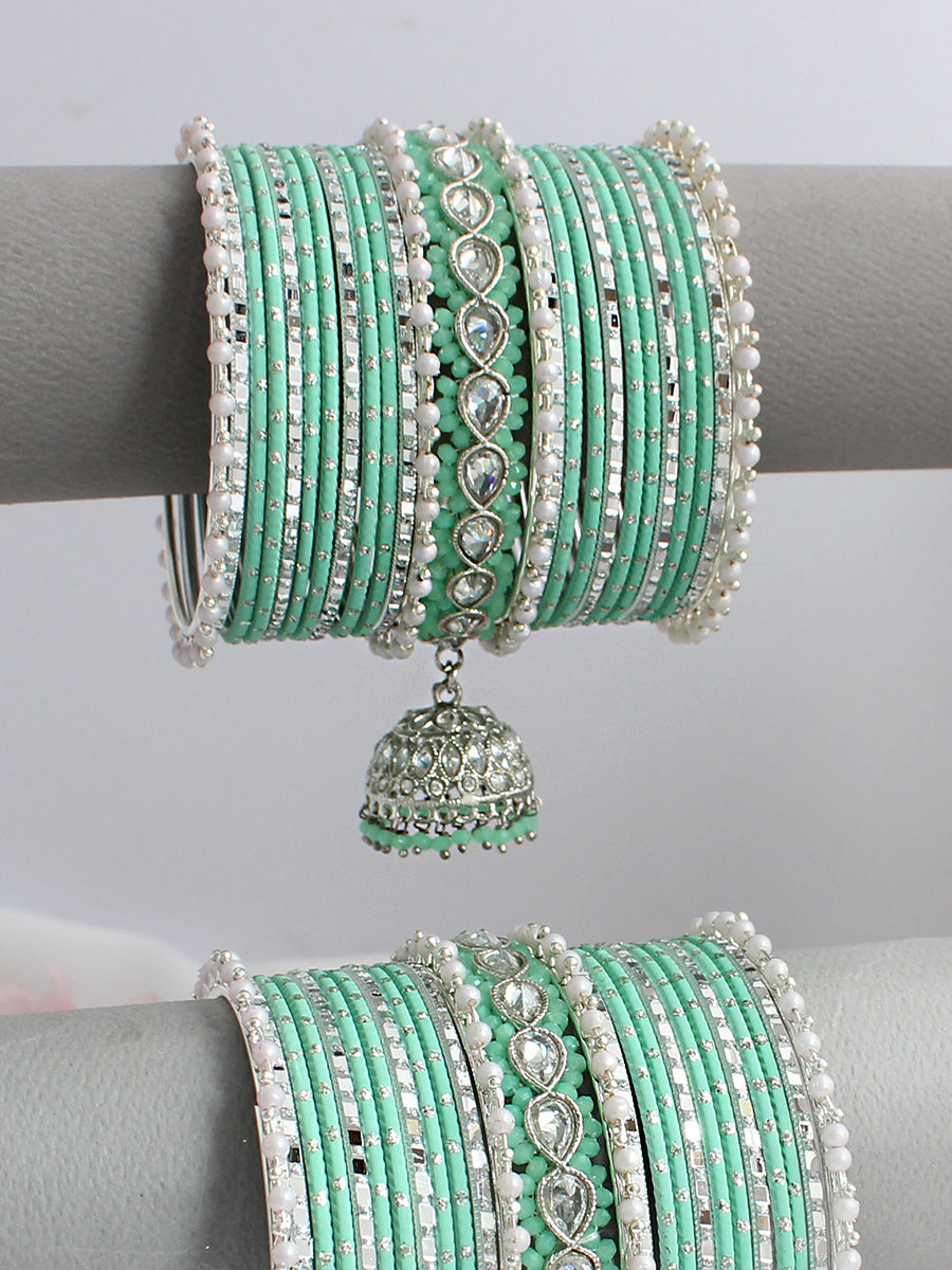 Shaiza Bangle Set / Stack-Mint Green 