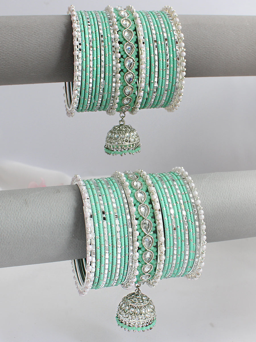 Shaiza Bangle Set / Stack-Mint Green 
