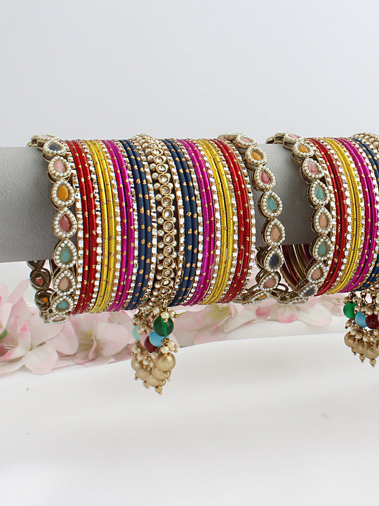 Yashika Bangle Set / Stack-Multicolor