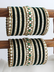 Sharvika Bangle Set / Stack-Green
