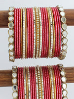 Roshina Bangle Set / Stack-Hot Pink
