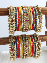 Sonam Bangle Set / Stack-Multicolor