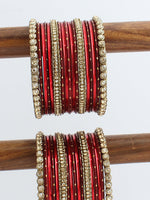 Samina Bangle Set / Stack-Red 