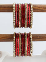Samina Bangle Set / Stack-Red 