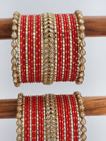 Divyanshi Bangle Set / Stack
-Red