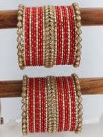 Divyanshi Bangle Set / Stack
-Red 