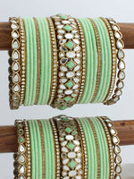 Roopi Bangle Set / Stack-Mint Green 
