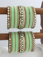 Roopi Bangle Set / Stack-Mint Green 