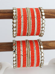 Uma Bangle Set / Stack-Orange 