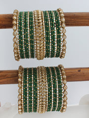 Divyanshi Bangle Set / Stack
-Green 