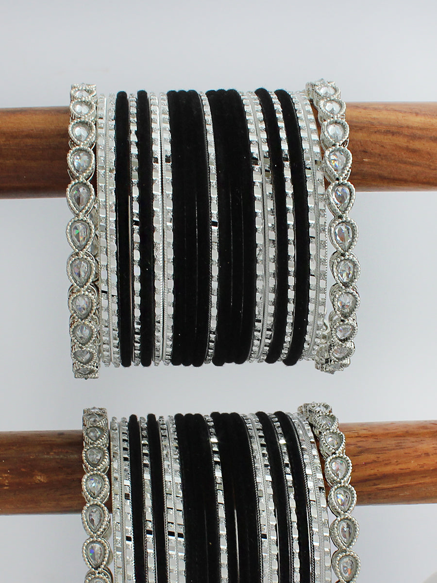 Sobia Bangle Set / Stack-Black 