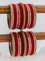 Aneri Bangle Set / Stack-Red