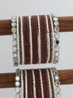 Esha Bangle Set / Stack-Brown 