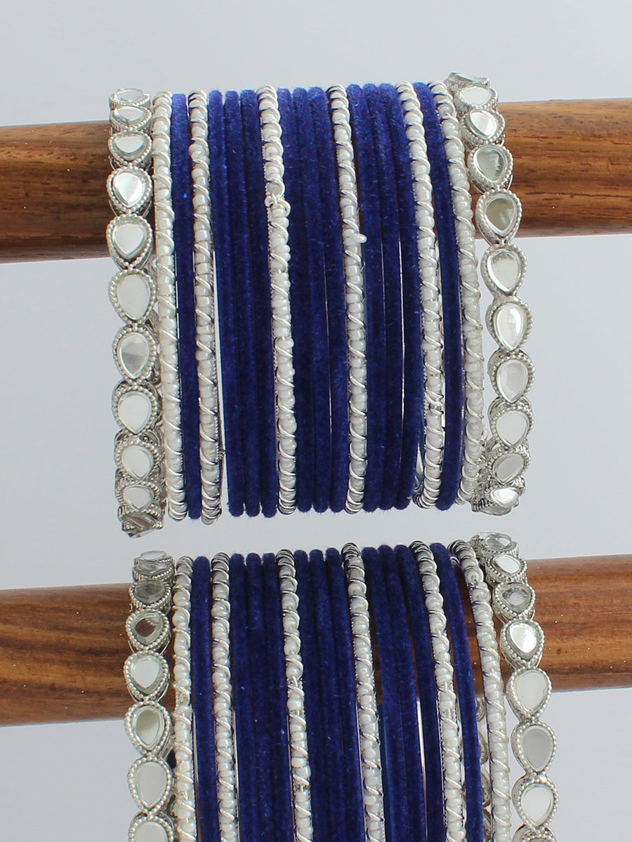 Esha Bangle Set / Stack-Blue 