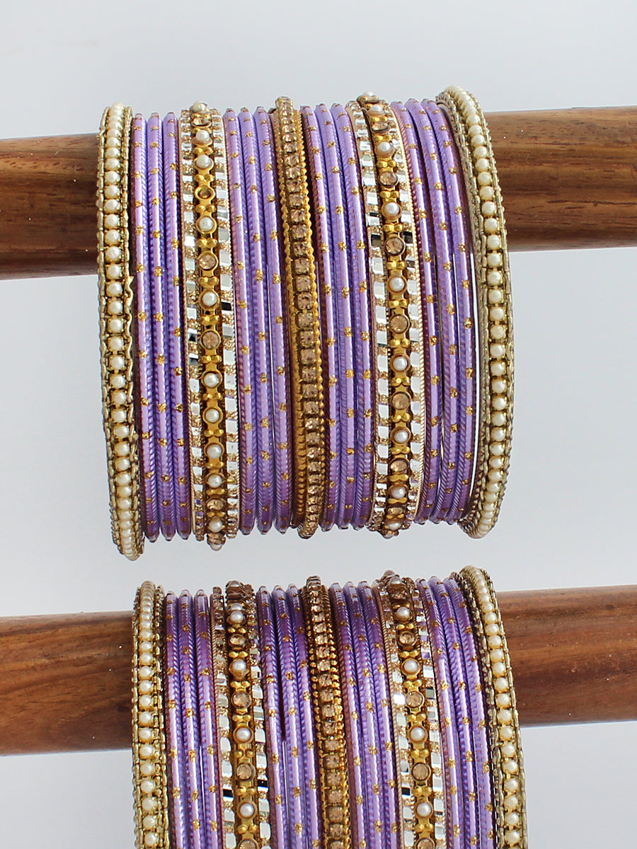 Amrita Bangle Set / Stack-Lavender 