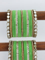 Sheetal Bangle Set / stack-Parrot Green 