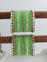 Sheetal Bangle Set / stack-Parrot Green 