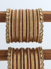 Archana Bangle Set / Stack-Brown 