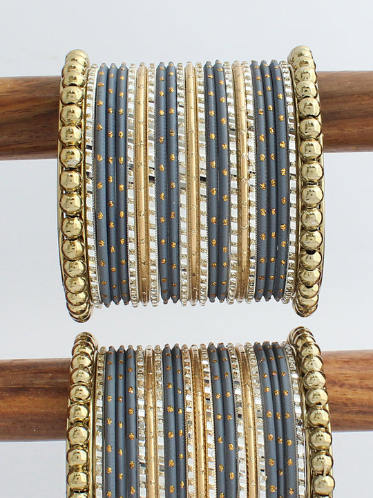Ushan Bangle Set / Stack-Grey 