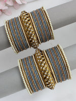 Shubhra Bangle Set / Stack-Grey 