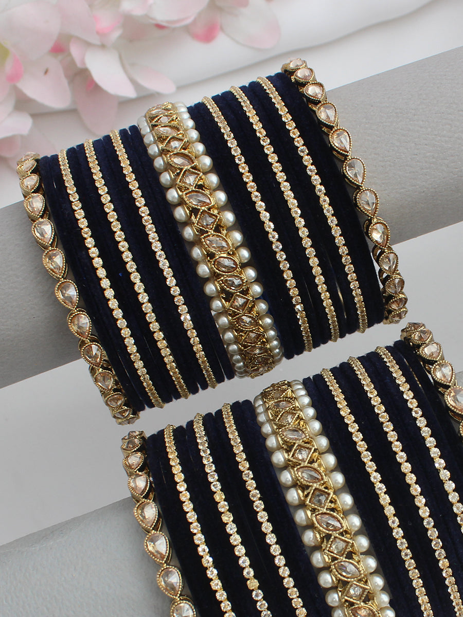 Pakhi Bangle Set / Stack-Blue 