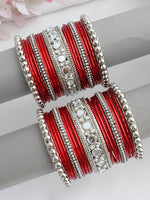 Vrishti Bangle Set / Stack -Red