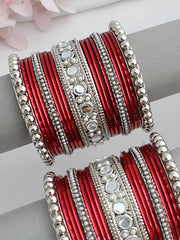 Vrishti Bangle Set / Stack -Maroon 