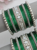 Vrishti Bangle Set / Stack -Green 