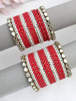 Sumbul Bangle Set / Stack -Red 