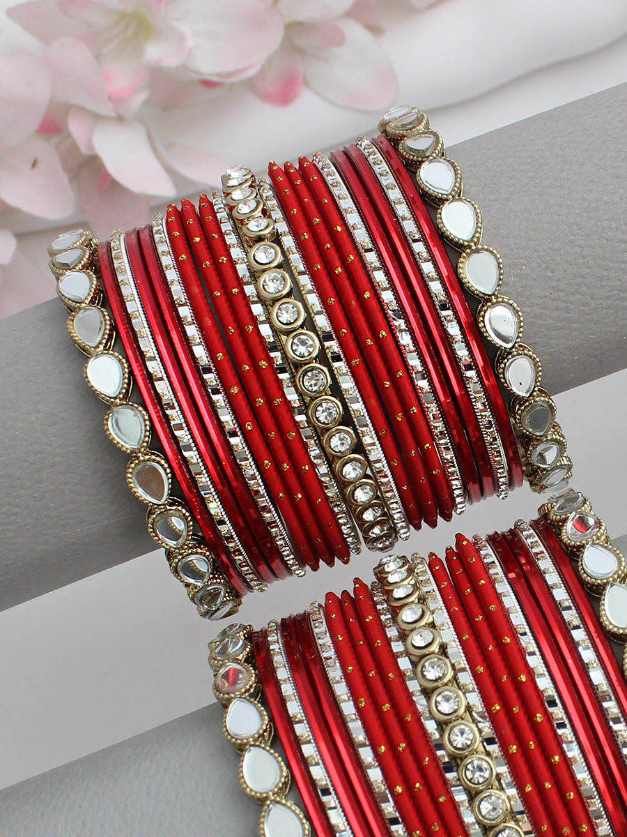 Sonika Bangle Set / Stack-Marron 