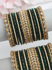 Anushri Bangle Set / Stack-Green 