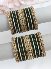 Anushri Bangle Set / Stack-Green 