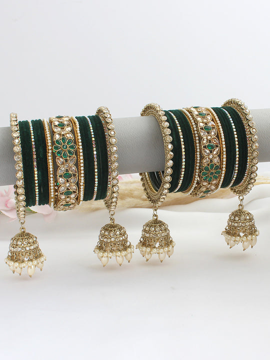 Mirisha Bangle Set / Stack-Green